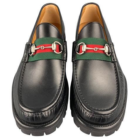 mens gucci lug sole loafers|gucci rubber horsebit loafers.